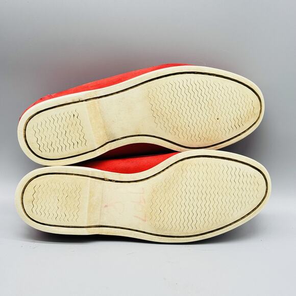 Gucci Shoes Womens 5.5 Red Leather Loafers Moccasin Slip On Dressy Comfort Italy - Picture 9 of 12